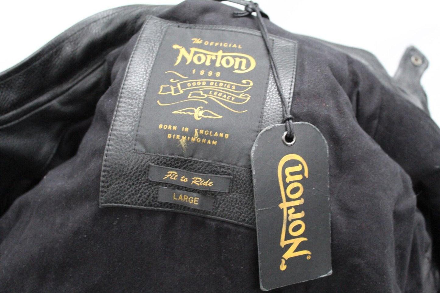 Norton Legend Leather Riding Motorcycle Jacket - Large