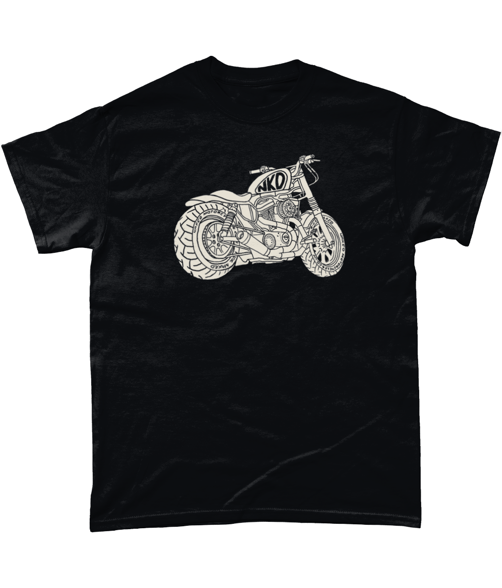 Naked Motorcycles Sportster Heavy Cotton T-Shirt - Black