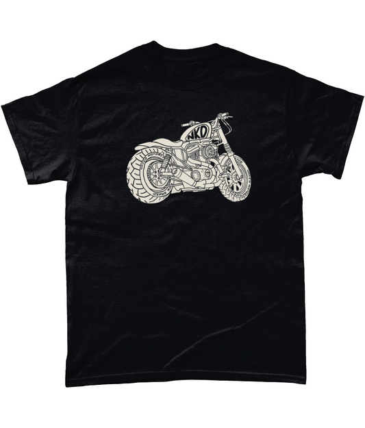 Naked Motorcycles Sportster Heavy Cotton T-Shirt - Black
