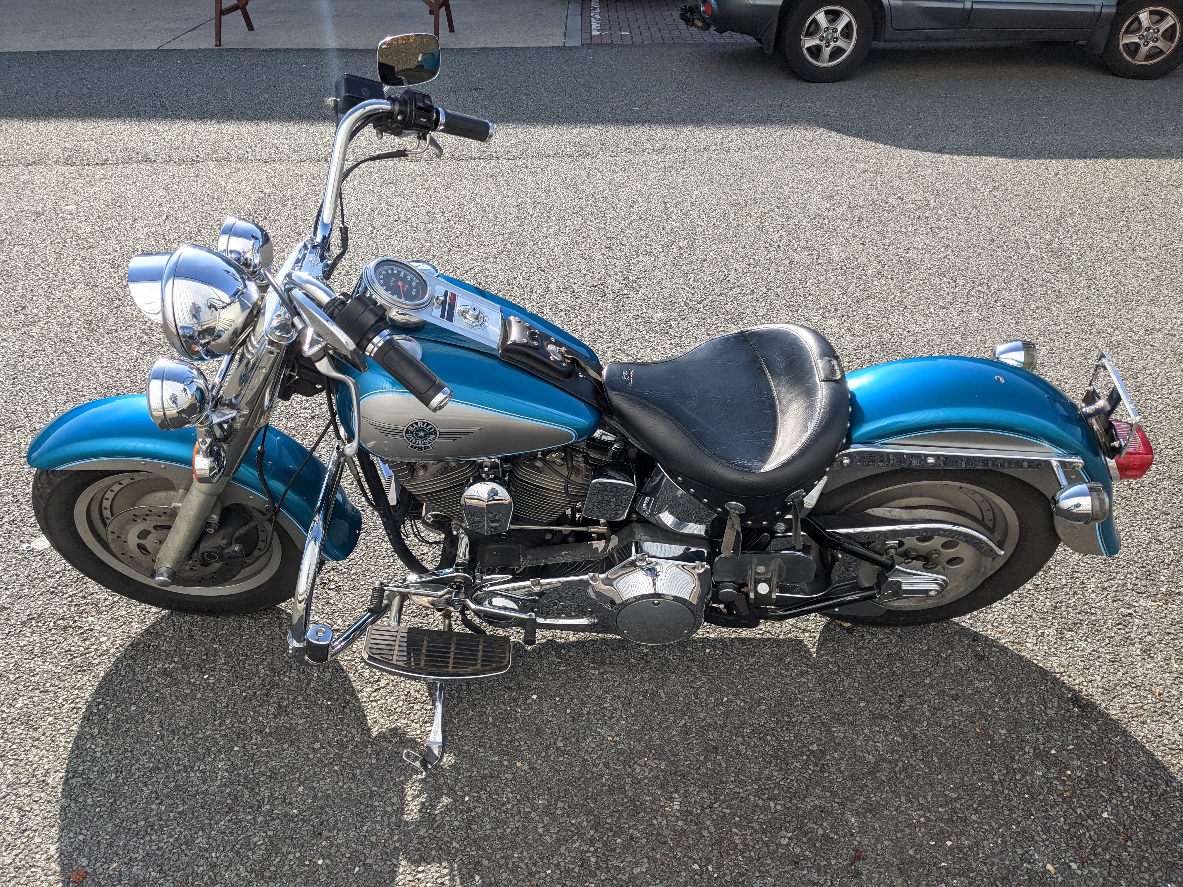 Harley Davidson Fatboy Turquoise 1995 EVO SOLD Naked Motorcycles