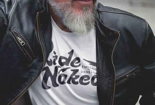 Ride Naked Fuelled By Passion Heavy Cotton T-Shirt - White
